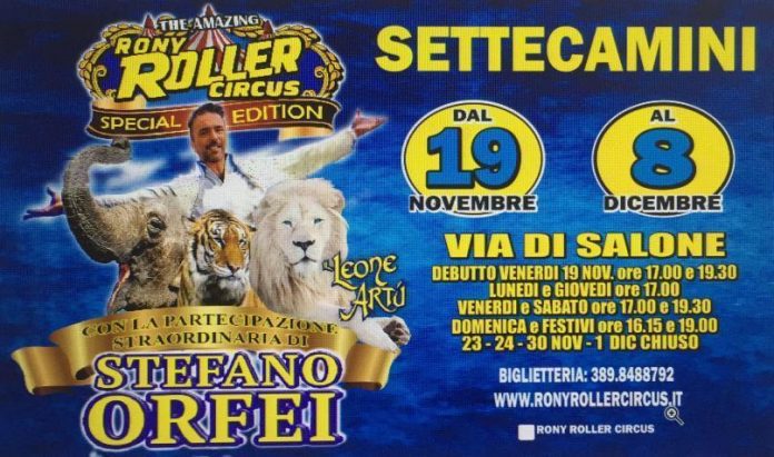 Settecamini (RM): riparte il Circo Rony Roller con la partecipazione di Stefano Orfei