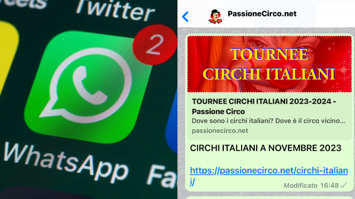 Passione circo canale whatsapp